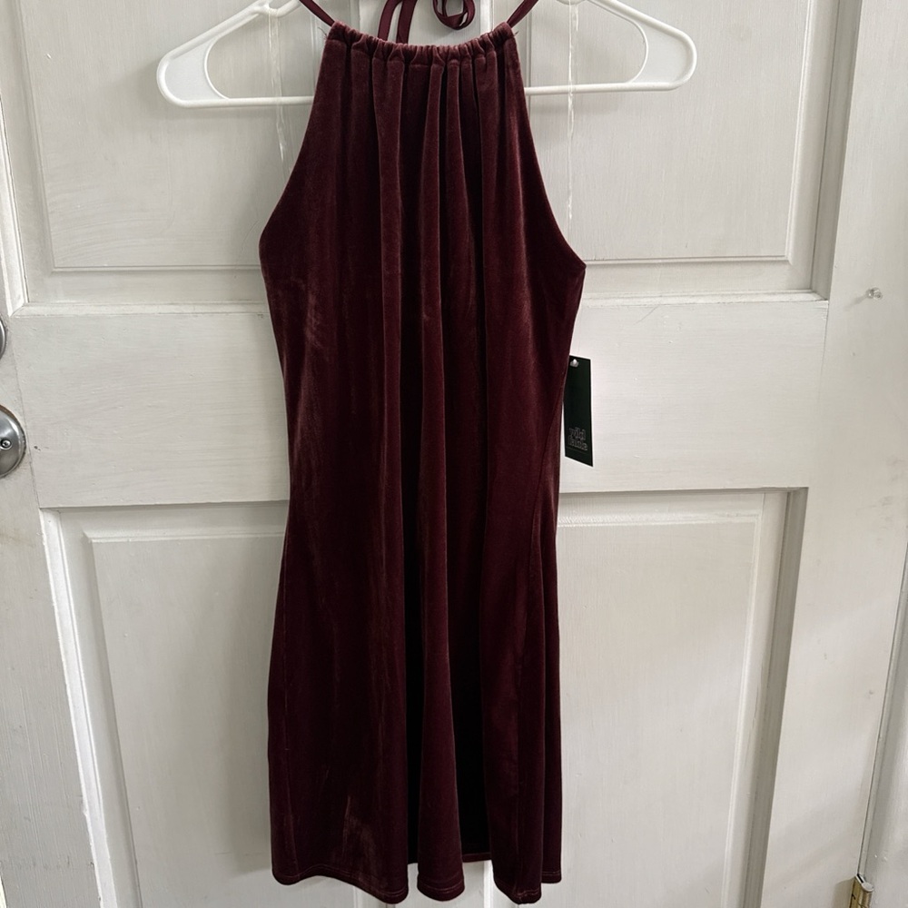 Wild Fable Burgundy Backless Dress
